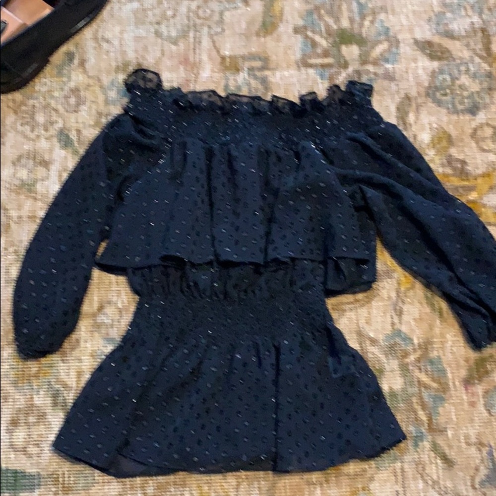 Devlin off shoulder sparkly top